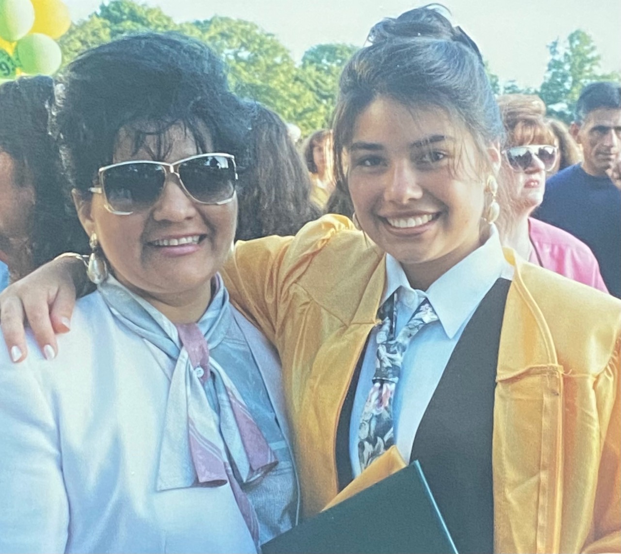 Adriana when she graduated highschool with her mom
